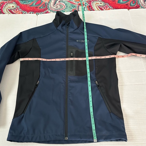 Columbia Omni-Shield Interchange Titanium Blue Black Zip-up Soft Shell Jacket M - Picture 10 of 14